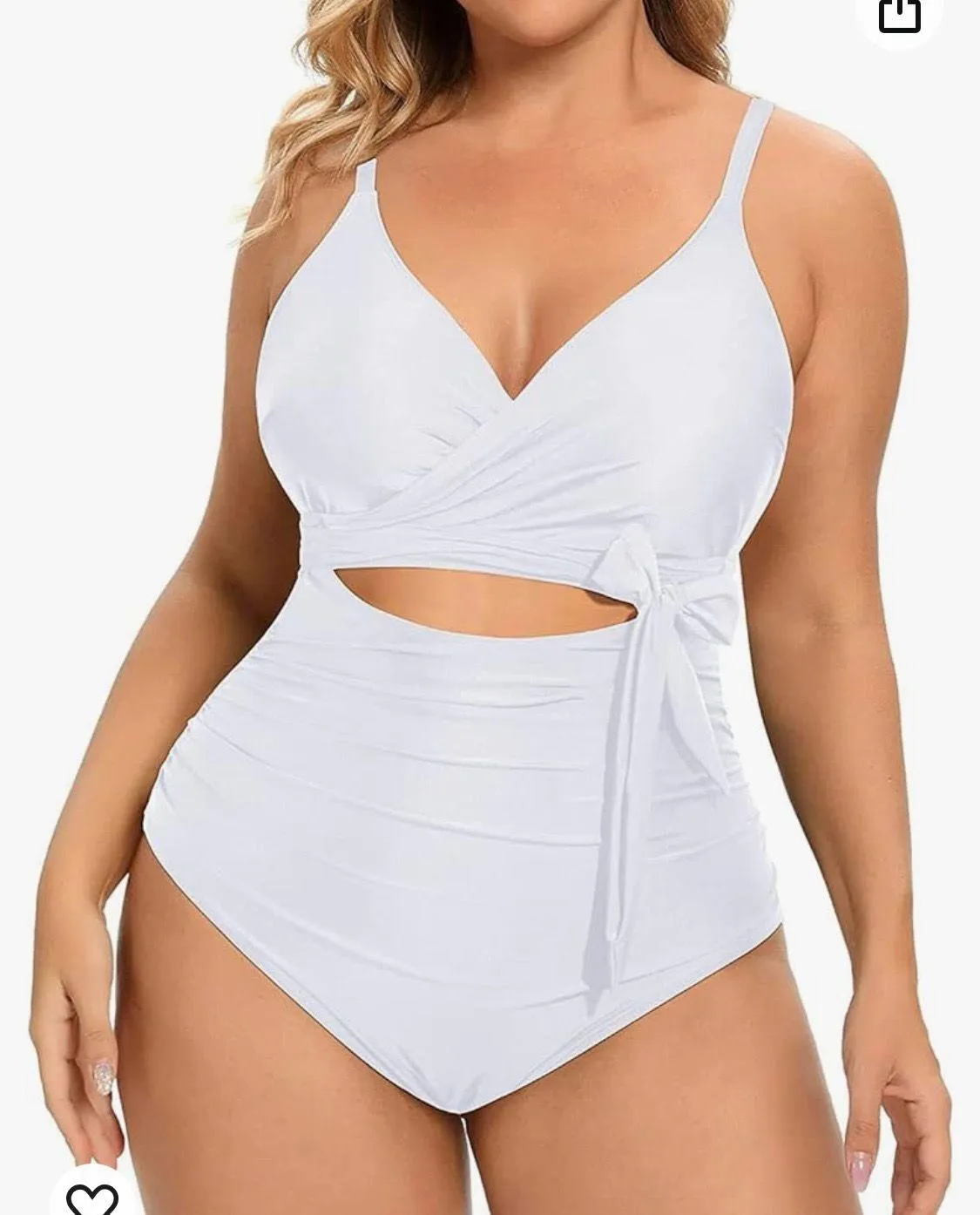 Daci Women Plus Size  Swimsuits High Waisted Tummy Control Bathing Suits Cutout Lace - Image 3