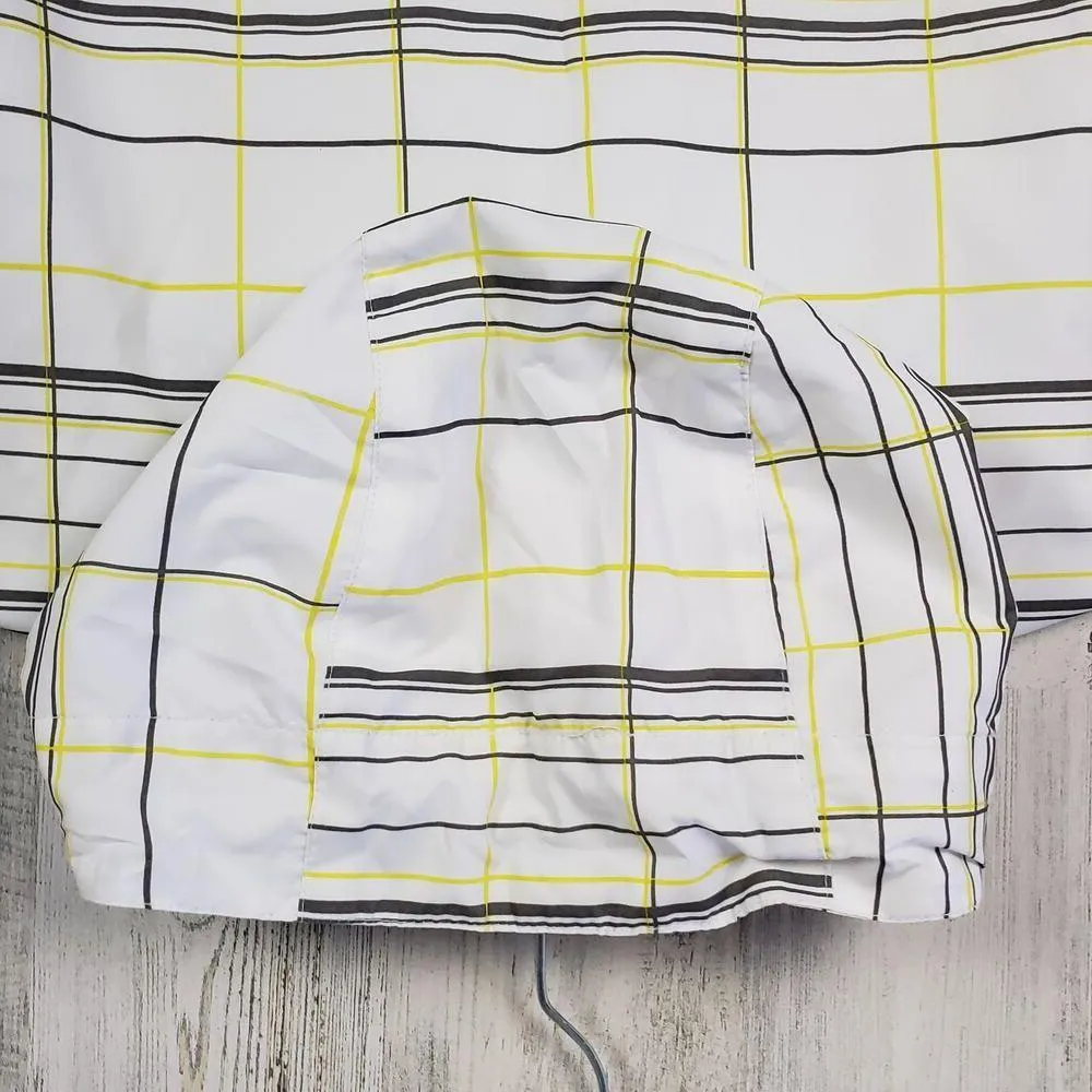 Powder Room Lightweight Full Zip Hooded Windbreaker Jacket Women's Size Medium White - Image 9