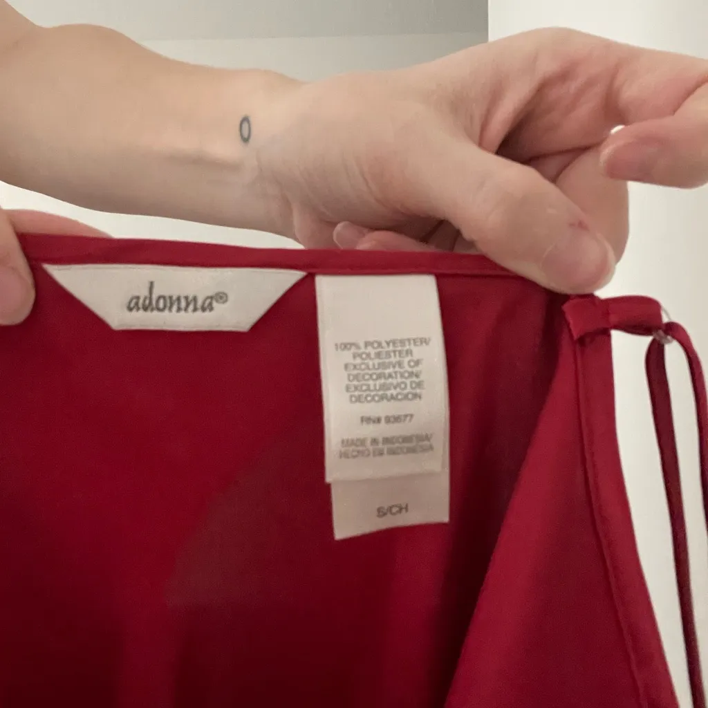 Vintage adonna Red Midi Slip dress - Image 5