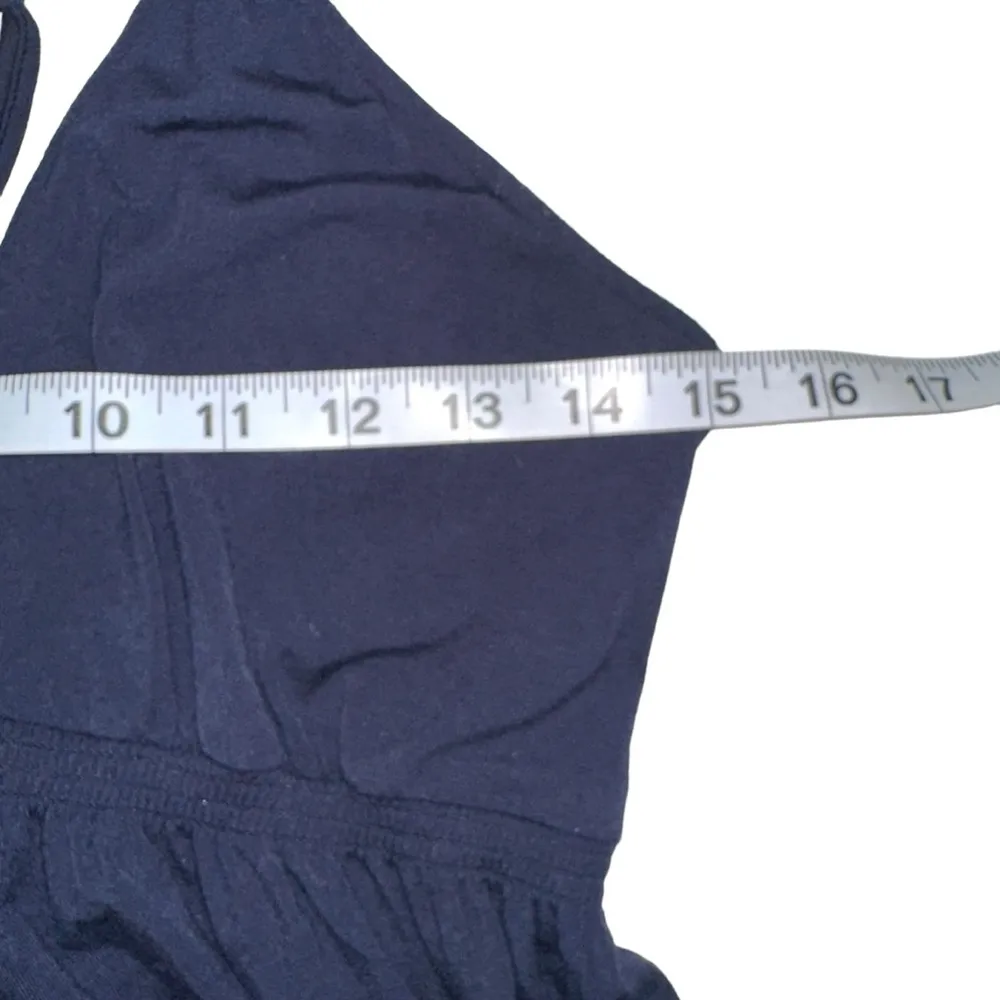 NWT Favorite Daughter The Weekend Navy Plunge Sleeveless Maxi Dress MEDIUM Blue - Image 7