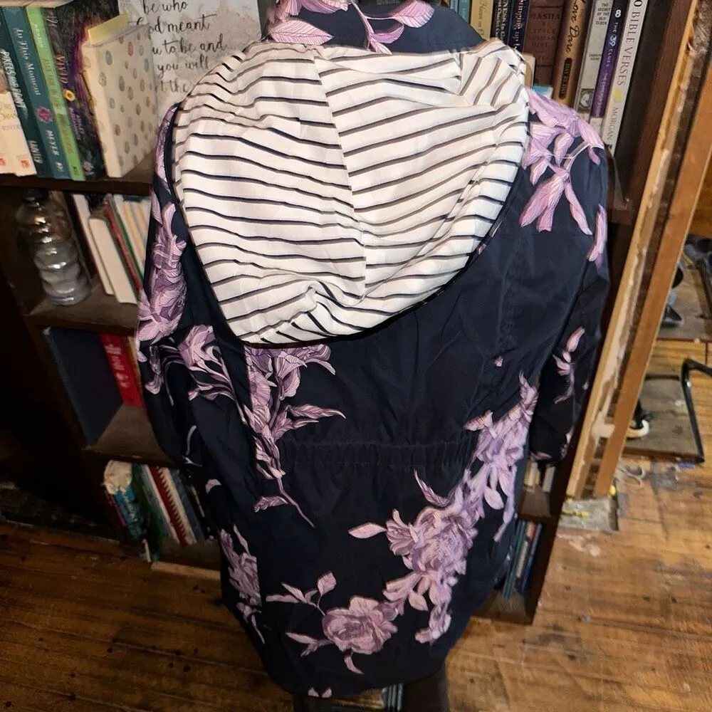 Chico purple floral striped 2P/M lightweight raincoat - Image 2
