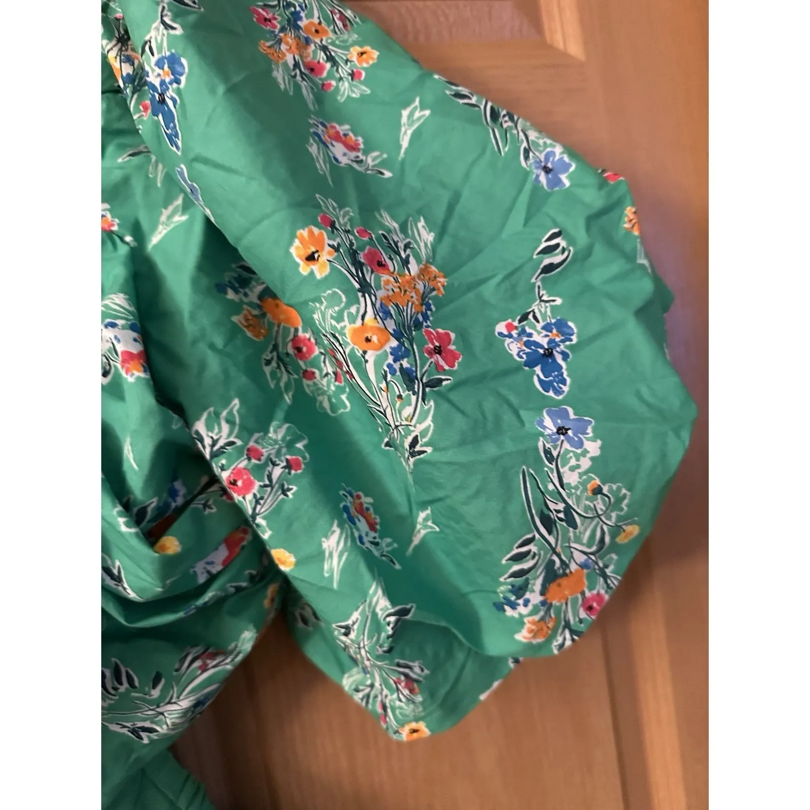 A New Day Bubble Skirt Cut Out Dress Size XL Green - Image 4