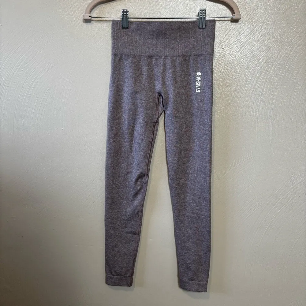 Gymshark Women's Adapt Marl Seamless‎ Leggings Purple Lilac Heather Size Small - Image 2