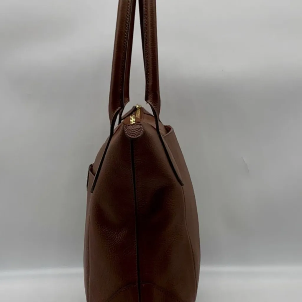 Lodis Rich Brown Leather Tote - Image 10