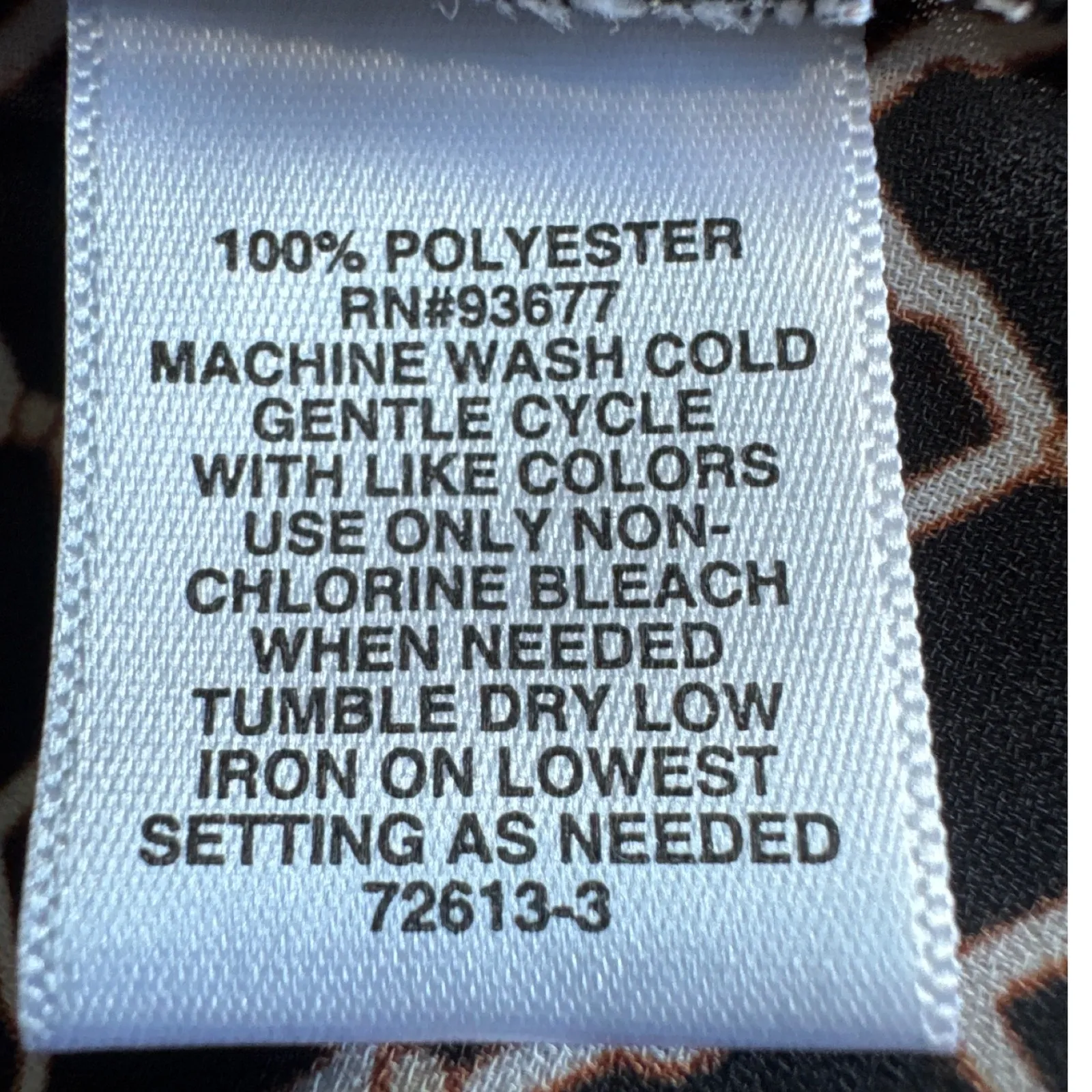 Liz Claiborne Black Diamond Print Floral Sleeveless Top - Size L - Image 5