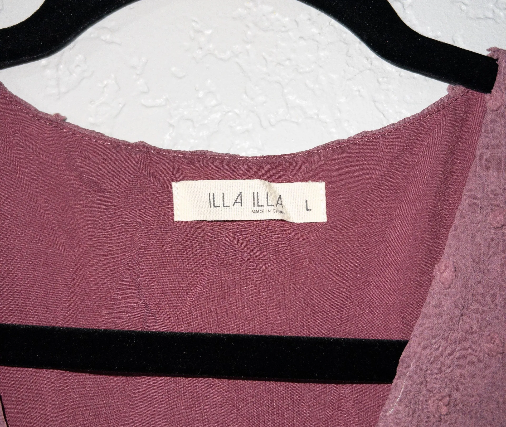 Purple Swiss Dot Ruffle Mini Dress Size Large - Image 4