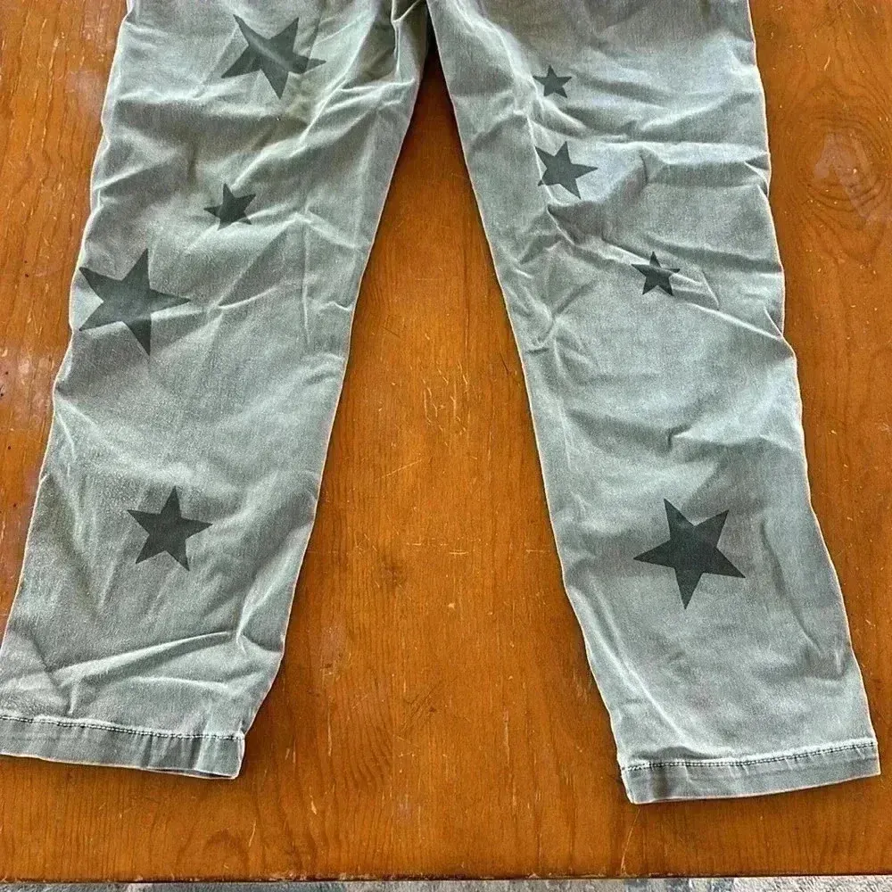 Sundry women's Gray Star-Printed Chino Pants Casual Slim Fit size 27 - Image 8