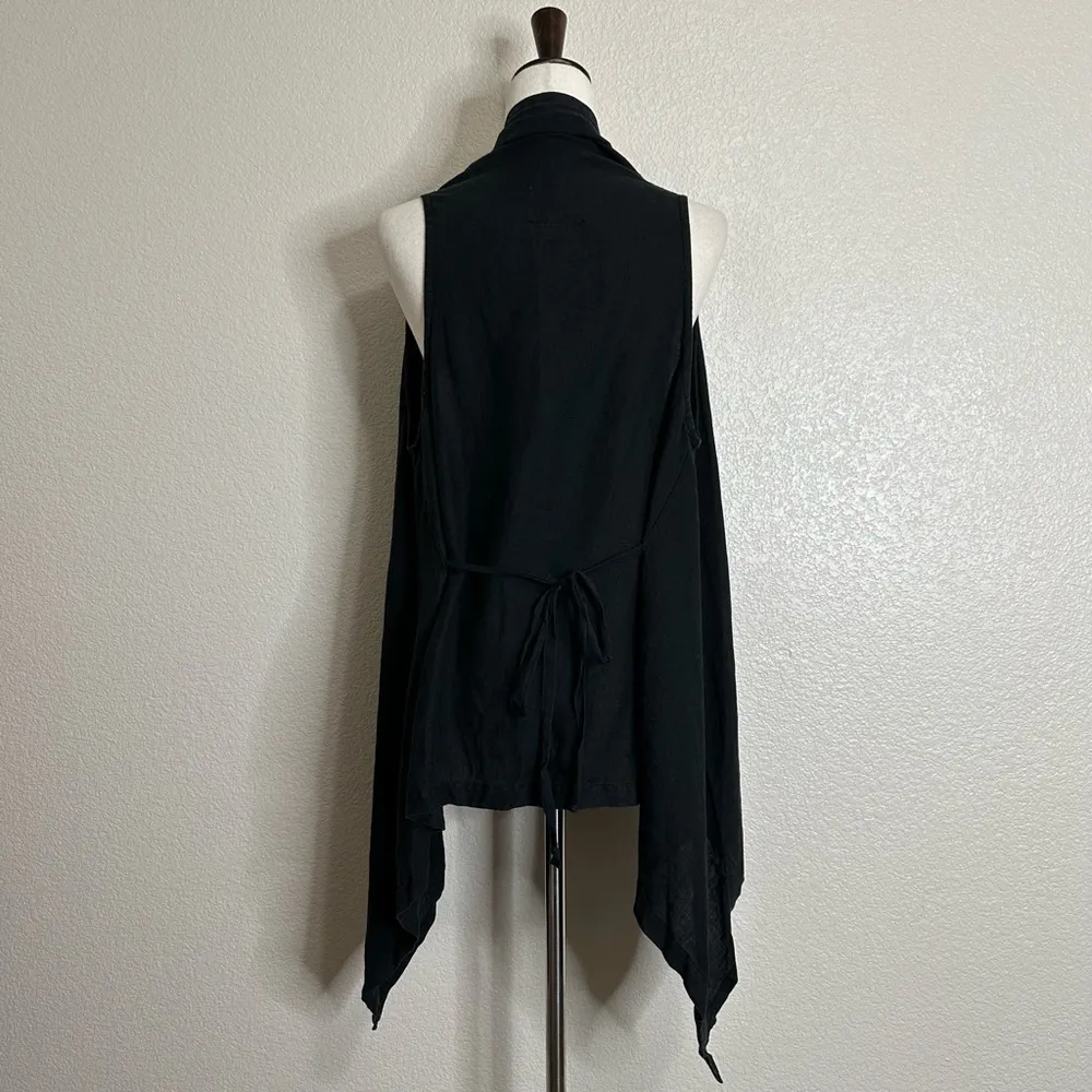 Bryn Walker 100% Linen Open Front Drape Cardigan, Sz Small - Image 6