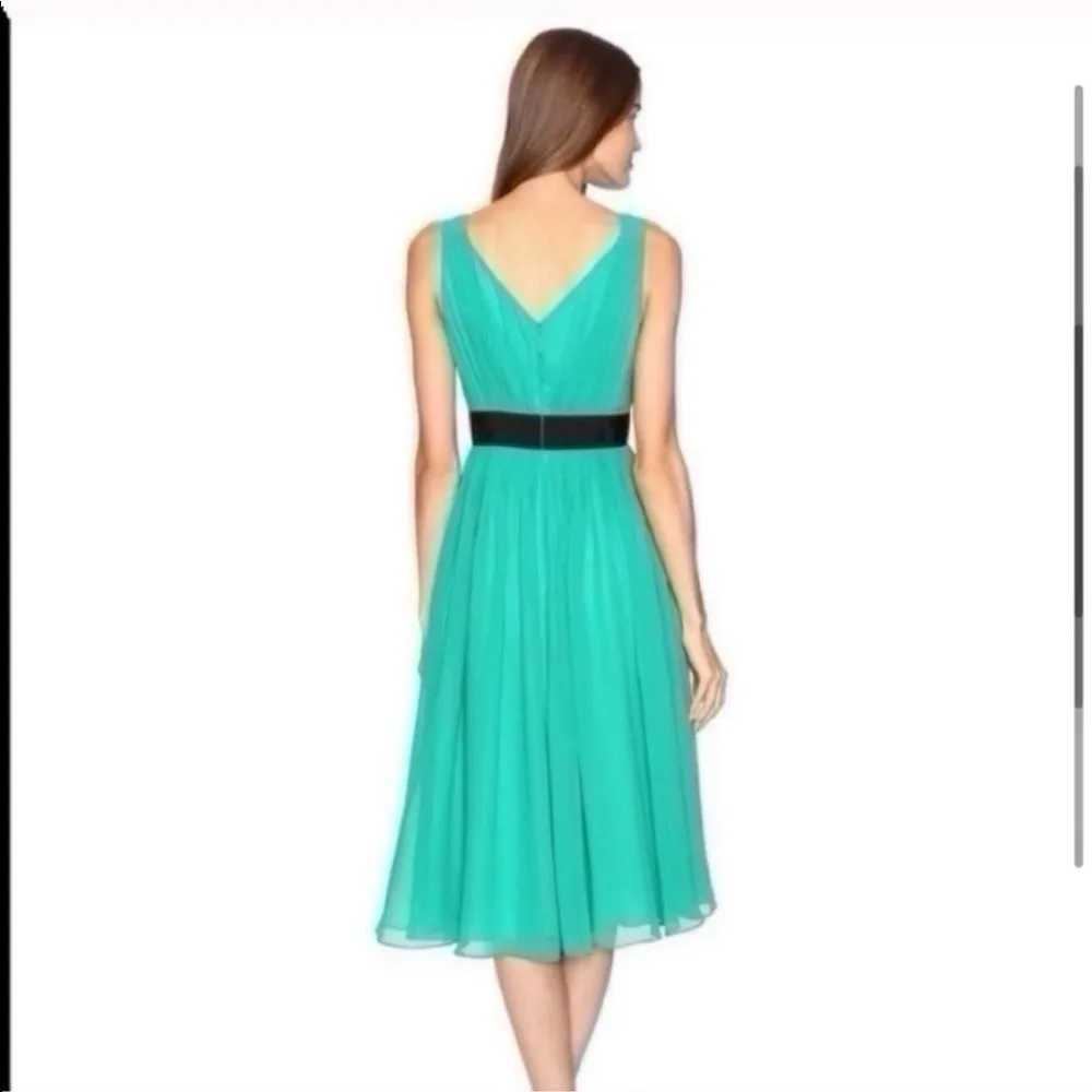Kate Spade NEW  Emerald Ring Green Chiffon Dress - Image 13