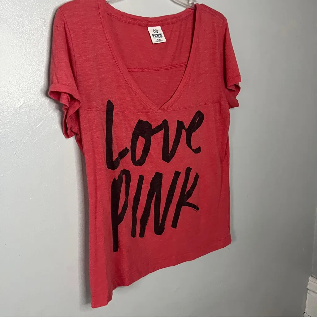 PINK Victoria's Secret Red Love Tee - Image 3