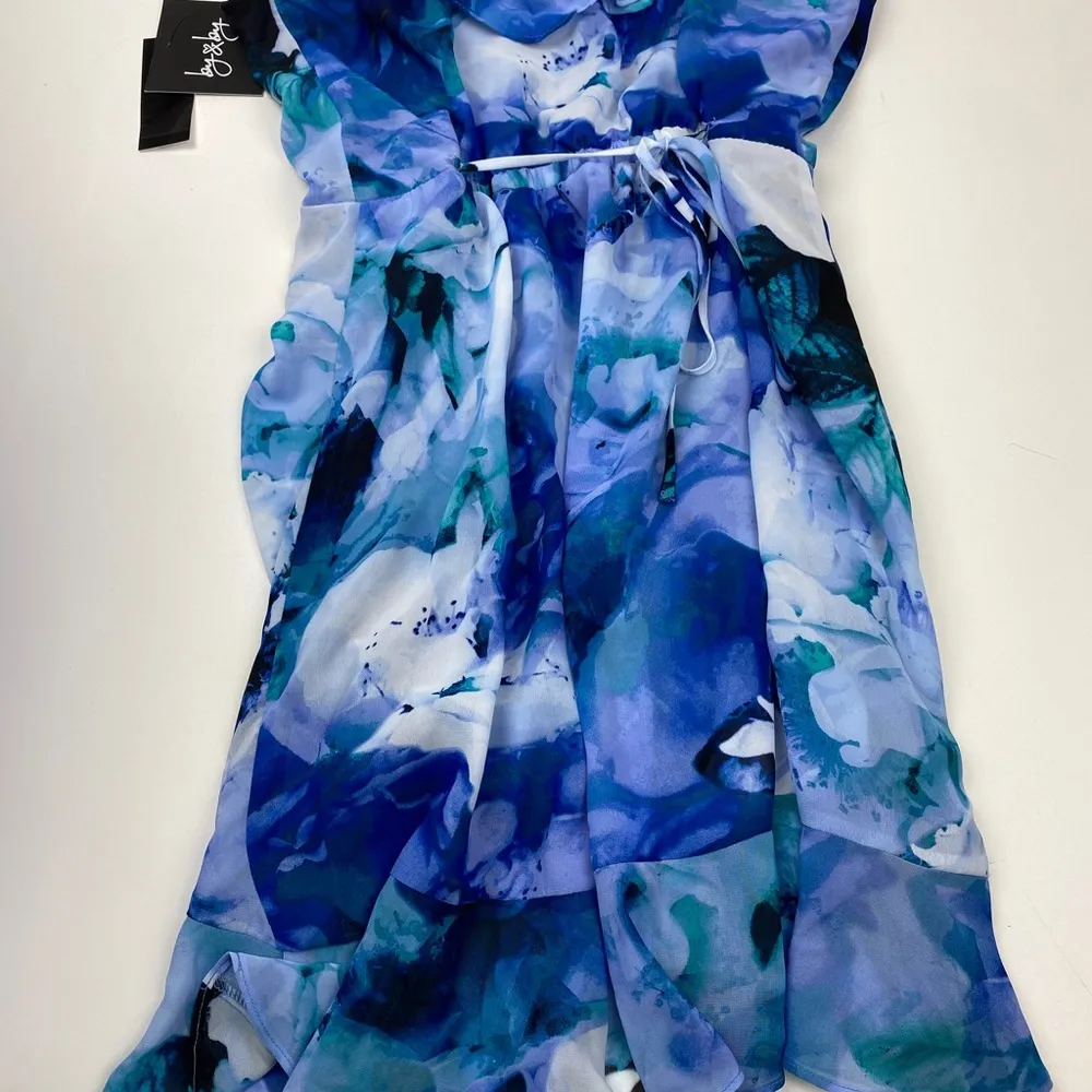 By & By NWT Multicolored Floral Dress Size L MSRP $59 White Size L - Image 5