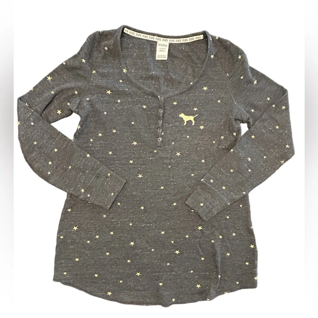 Victoria’s Secret PINK oversized cozy playful cheeky holiday Xmas sleep shirt L - Image 2