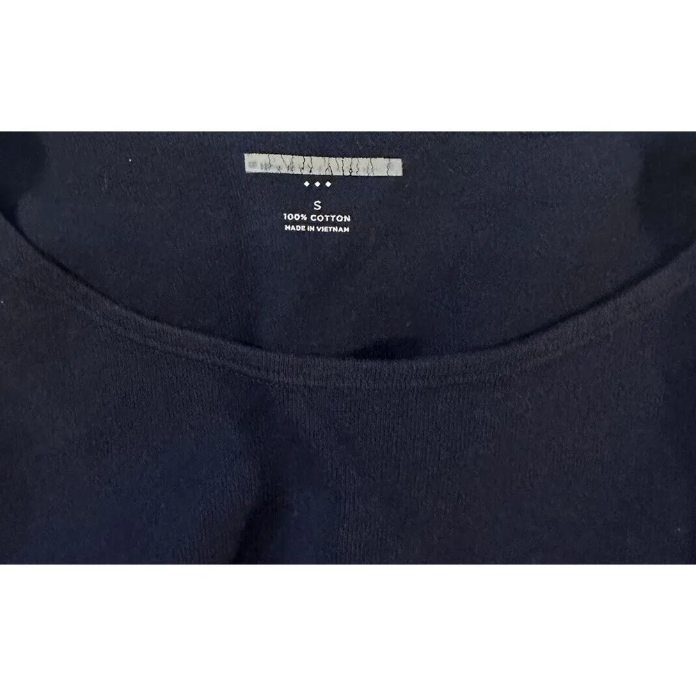 GAP? Women’s Women’s Striped Boatneck Shift Dress 3/4 Sleeve Navy & White~Cotton - Image 3