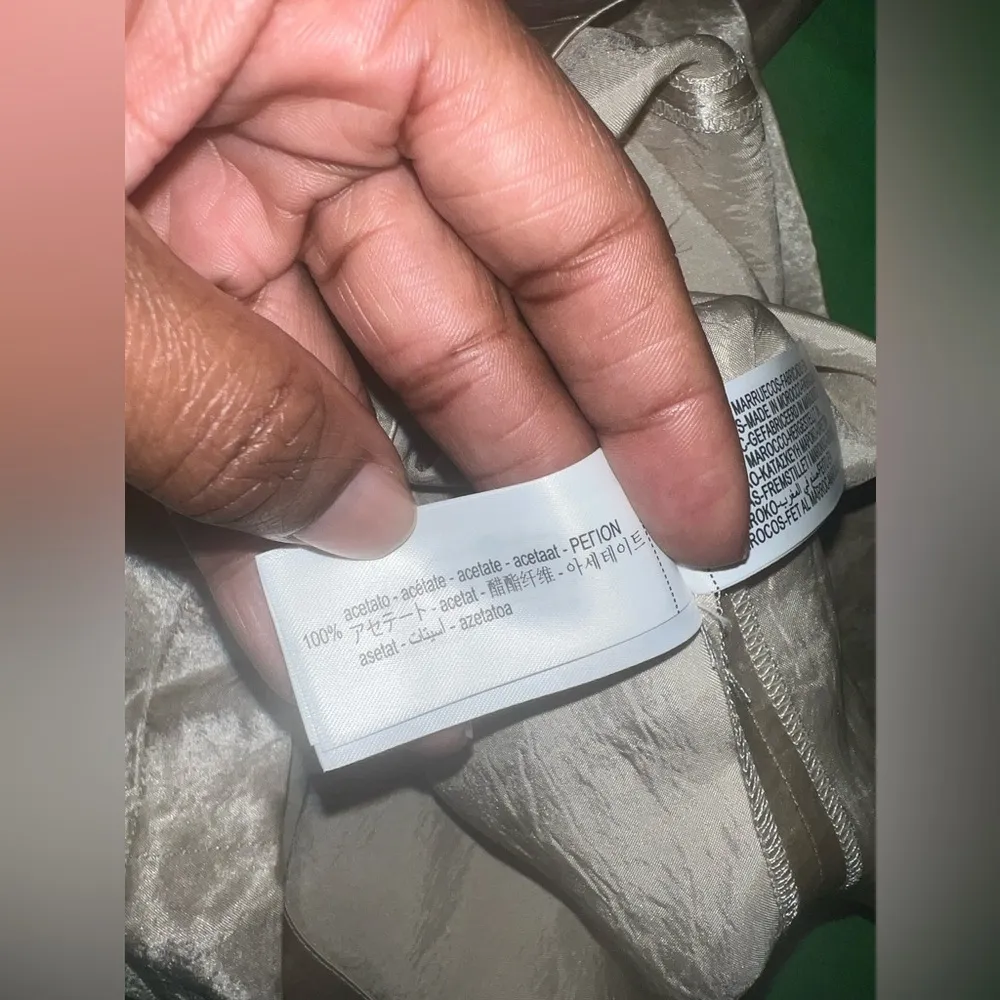 NWT ZARA Elegant Cream Wrinkle Effect Cargo Pants Set size Small - Image 16