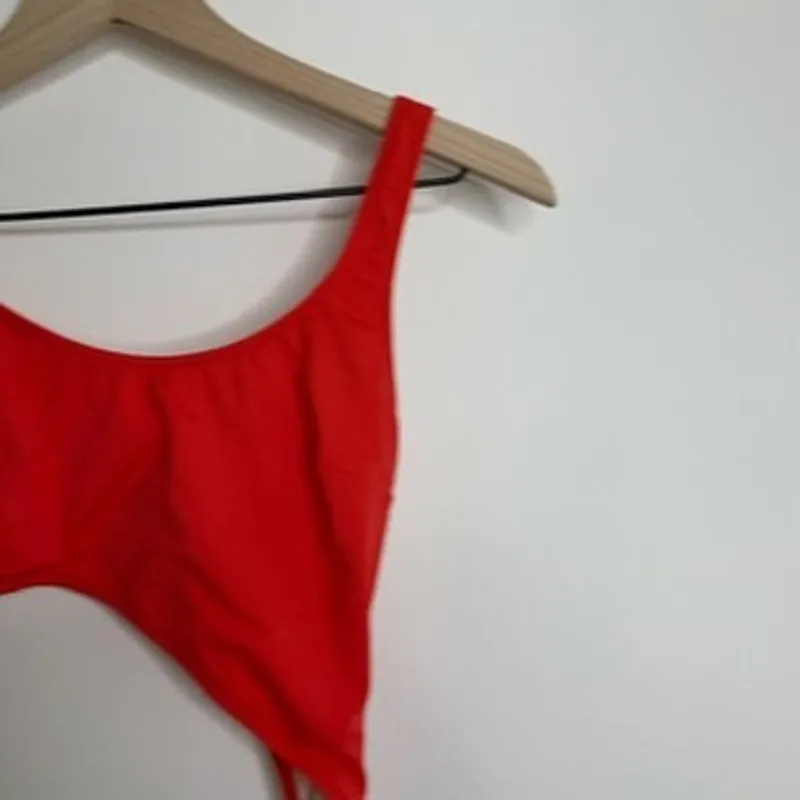 SOLID + STRIPED Jourdan Two Tone Swimsuit Womens New XS - Image 4