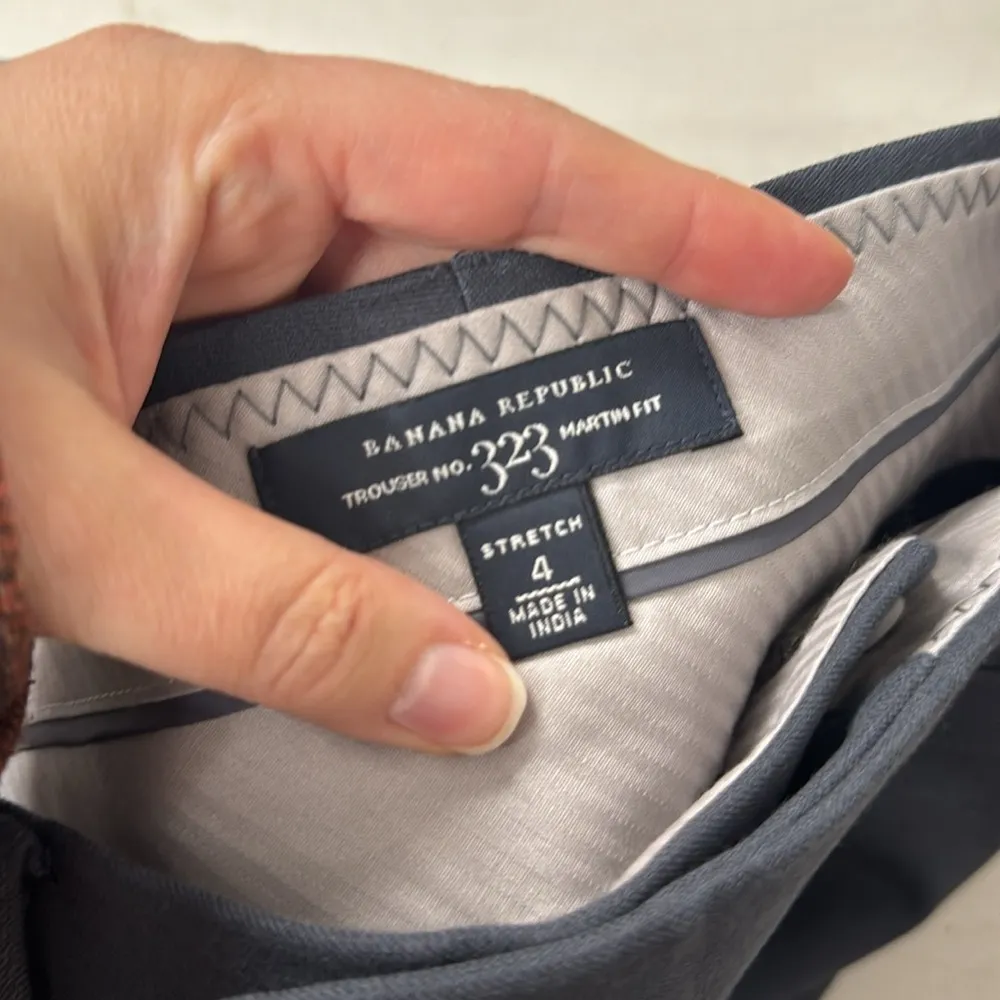 Banana Republic Martin Fit Grey Bootcut Trouser Dress Pants Womens 4 Stretch - Image 8