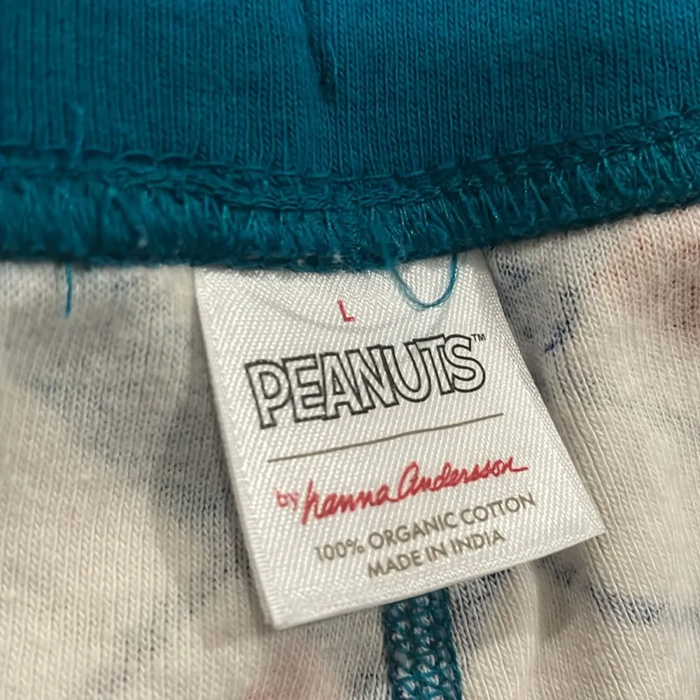 Hanna Andersson Peanuts Snoopy Adult Pajama Pants Large Blue - Image 4