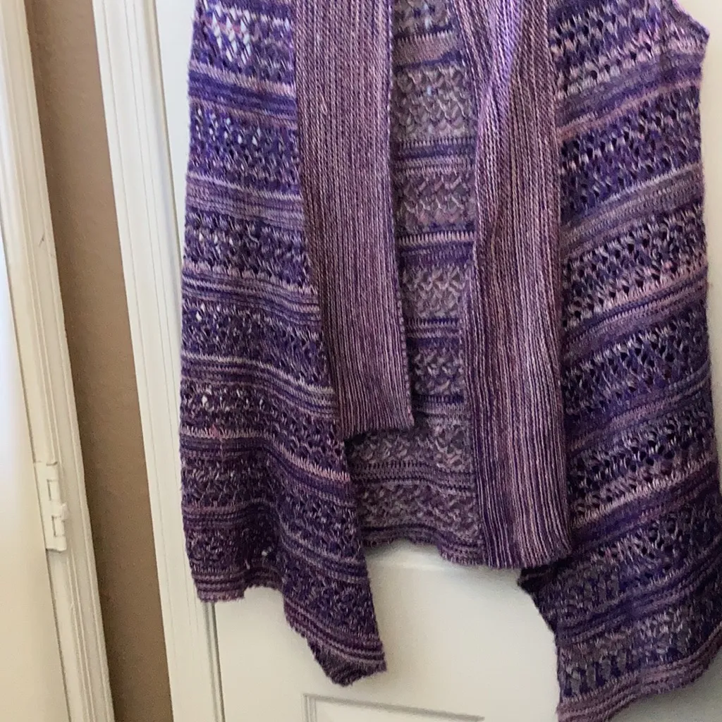 FINAL MARKDOWN Christopher and banks open knit vest medium - Image 2