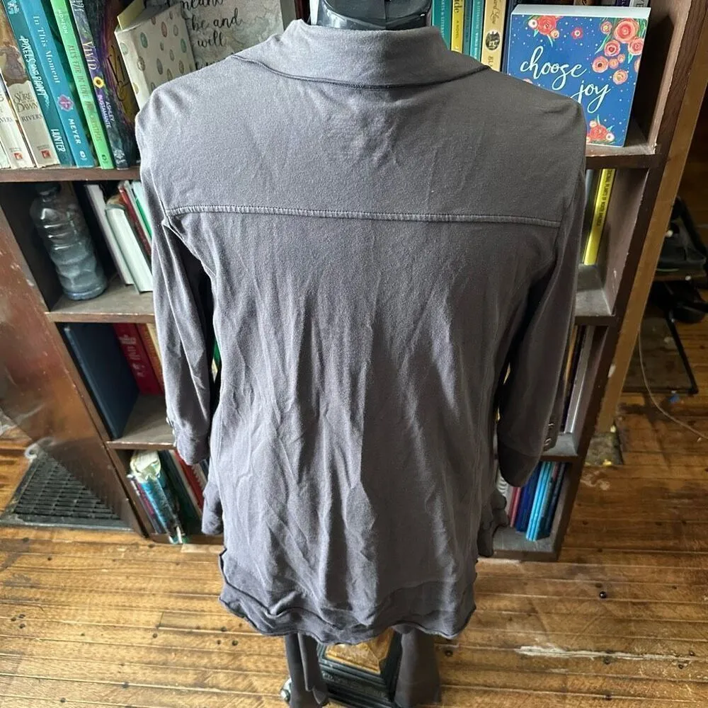 Neon Buddha key button gray elevated basics knit jacket White Size L - Image 3