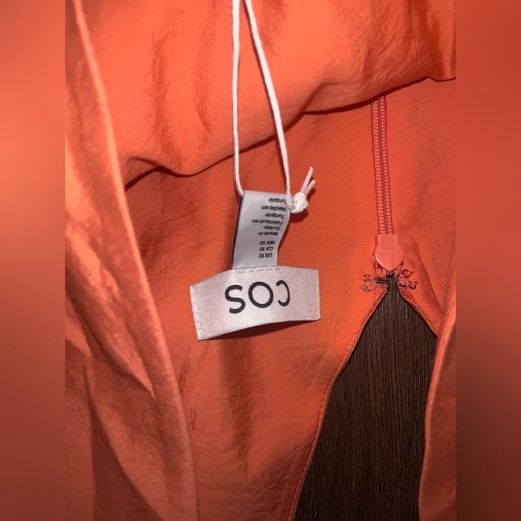 RUFFLED JUMPSUIT - ORANGE | COS fall NWT $155 casual formal boho contemporary - Image 6