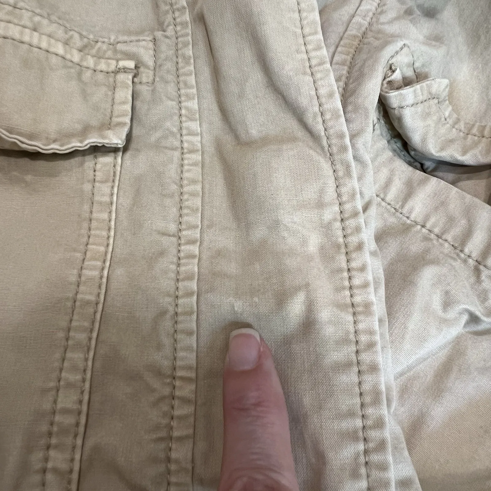 Gap Women's Khaki Utility Jacket‎ Safari Military Cotton Lightweight - Image 3