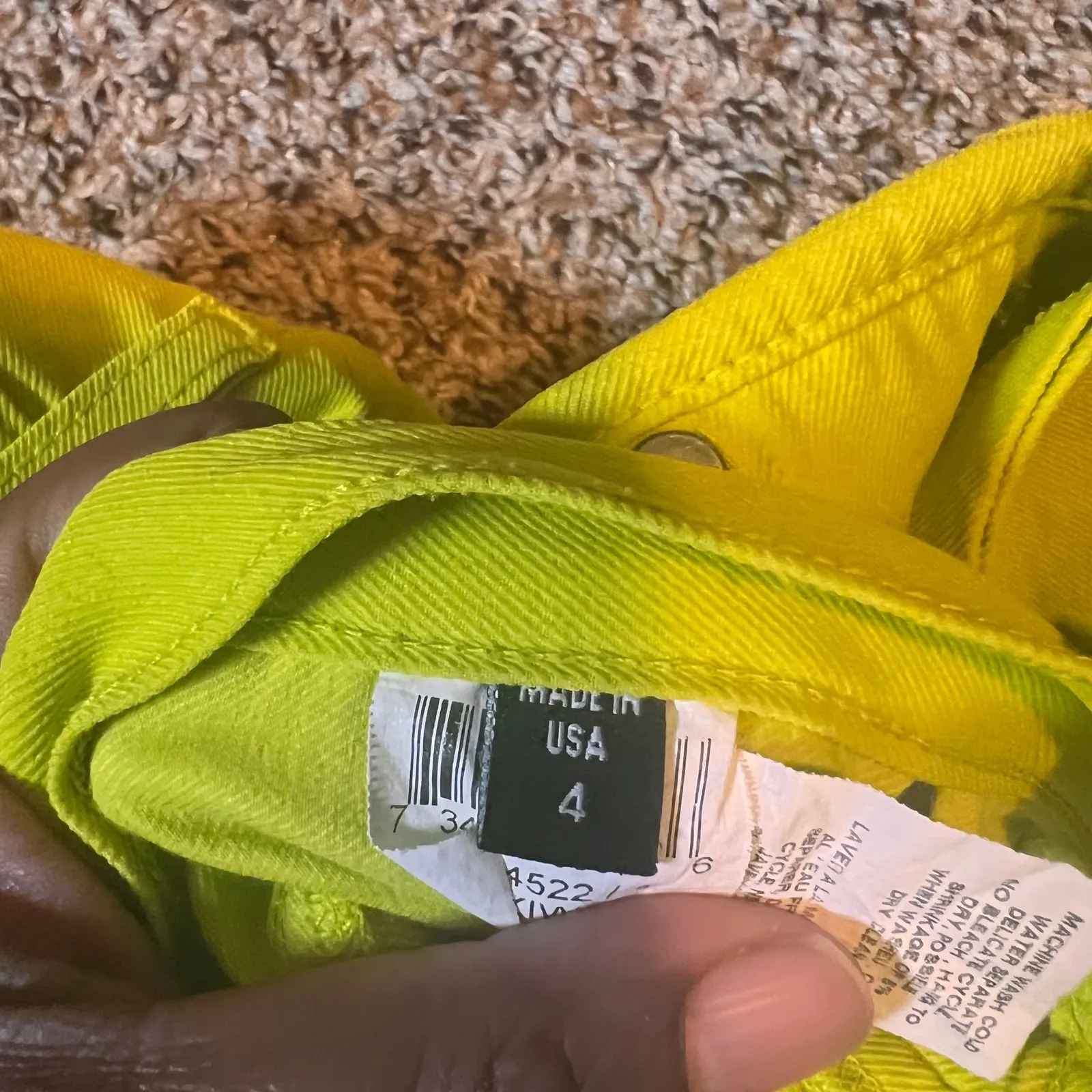 Karen Kane Womens Lime‎ Green Skinny Leggings Pants Made in USA Size 4 - Image 3