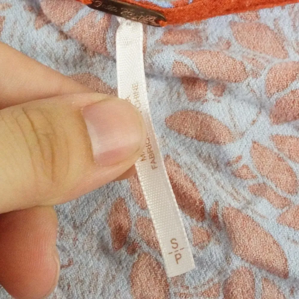 Free People Birds Of A Feather Floral Blouse Womens Small - Image 8