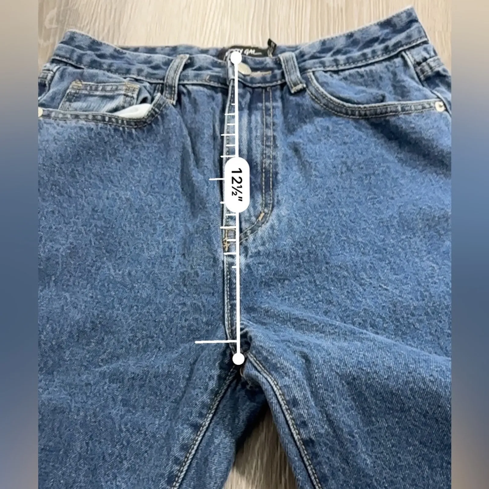 Nasty‎ Gal High Rise Medium Wash Straight Leg Mom Jeans Size 6 - Image 9