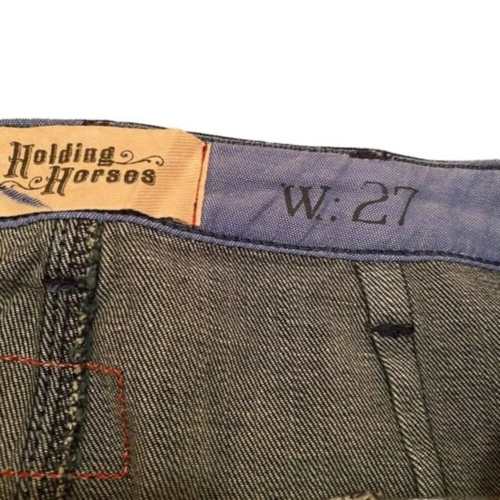 Holding Horses Anthropologie  27 Western Patchwork Denim Jean Skirt Knee Length - Image 4