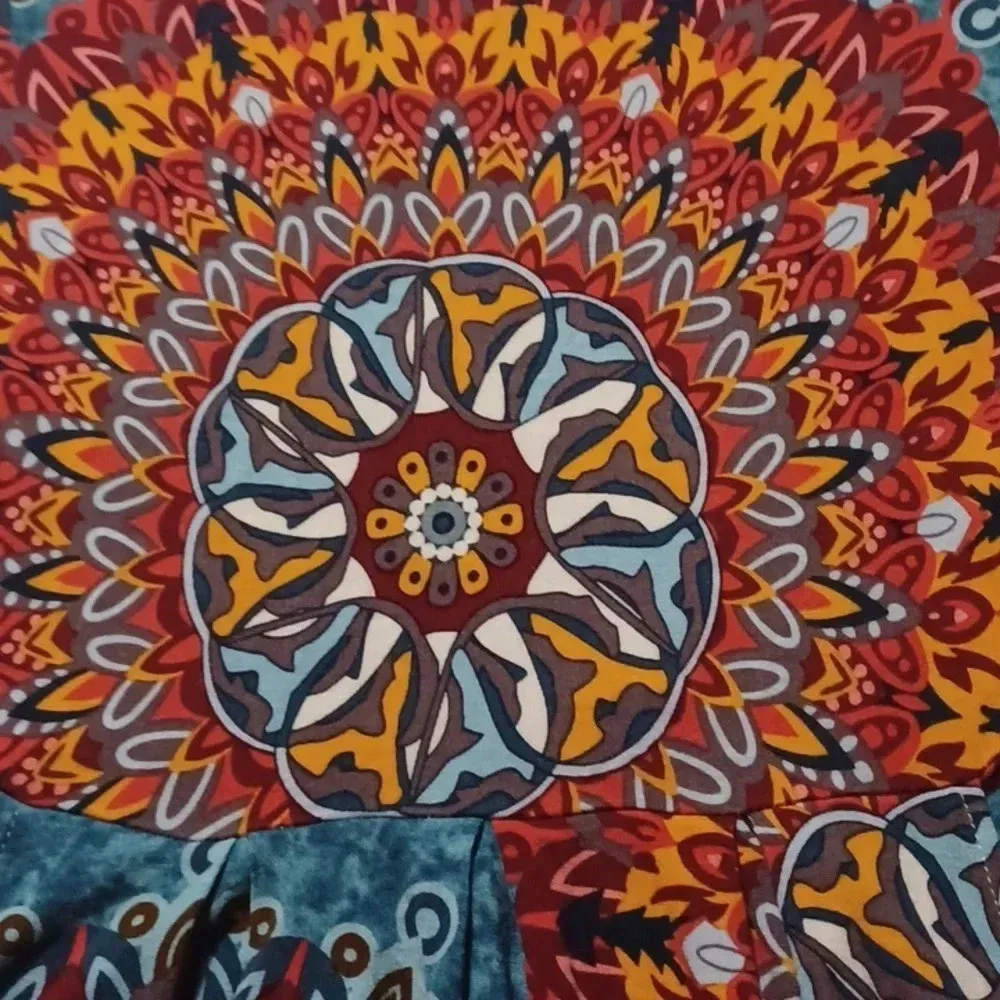 Short sleeve paisley 90’s dress - Image 4