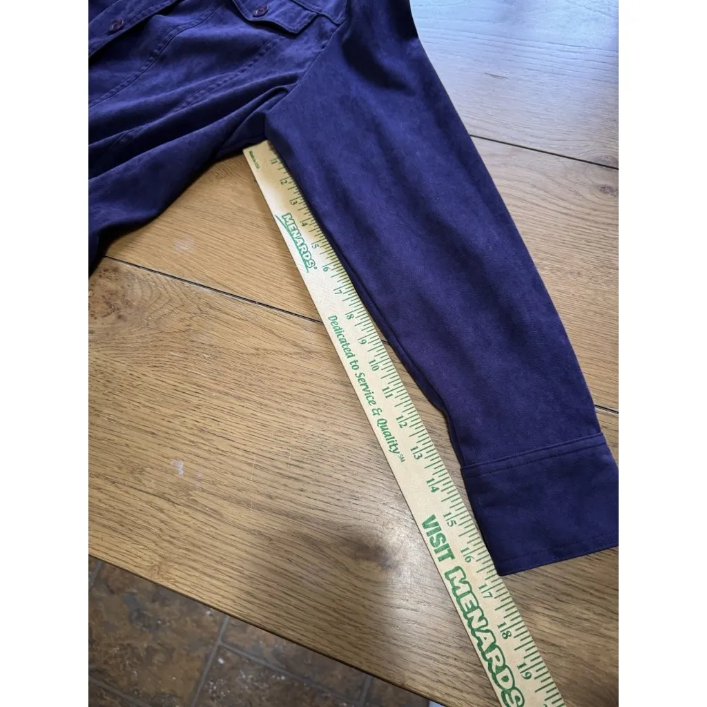 Dressbarn Jacket Shirt Women Size 1X Button Down Purple Stretch Long Sleeve City - Image 7