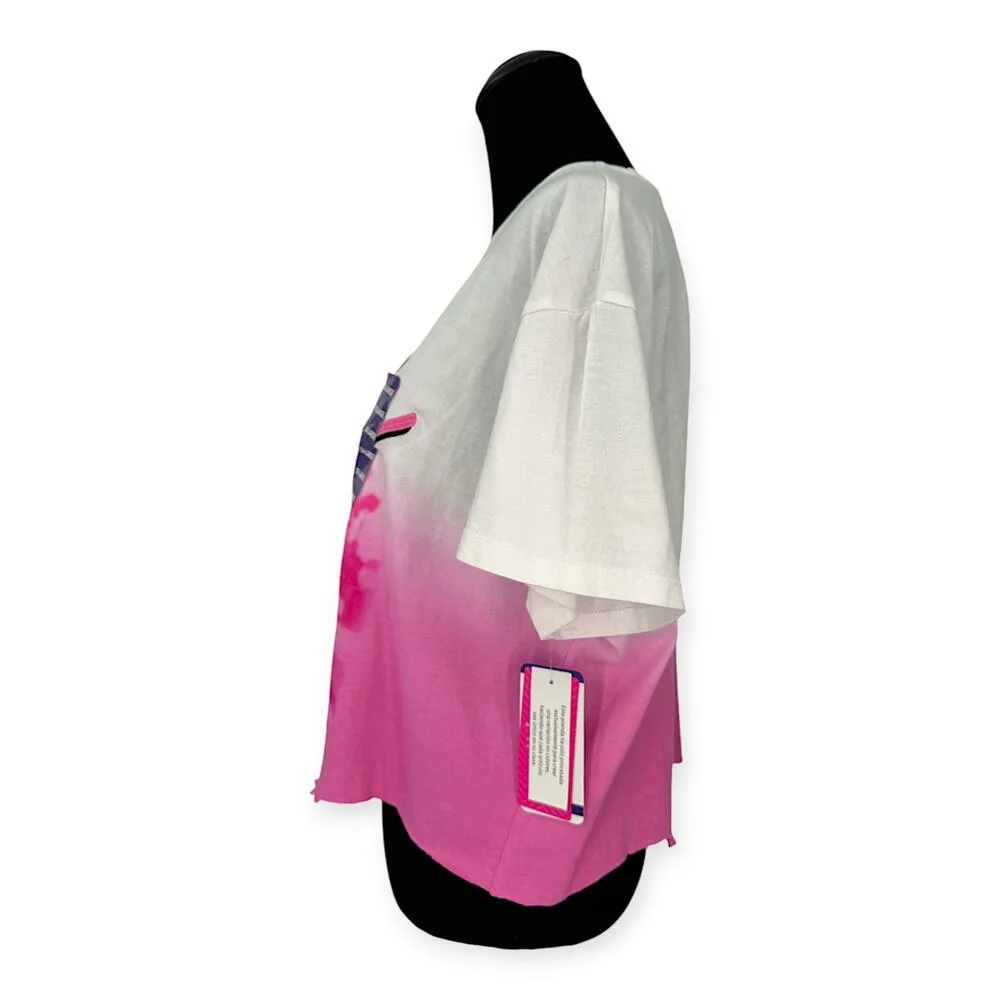 Barbie | NWT | XXL | Cropped Barbie Dream Summer Dip Dye Short Sleeve T - Image 5