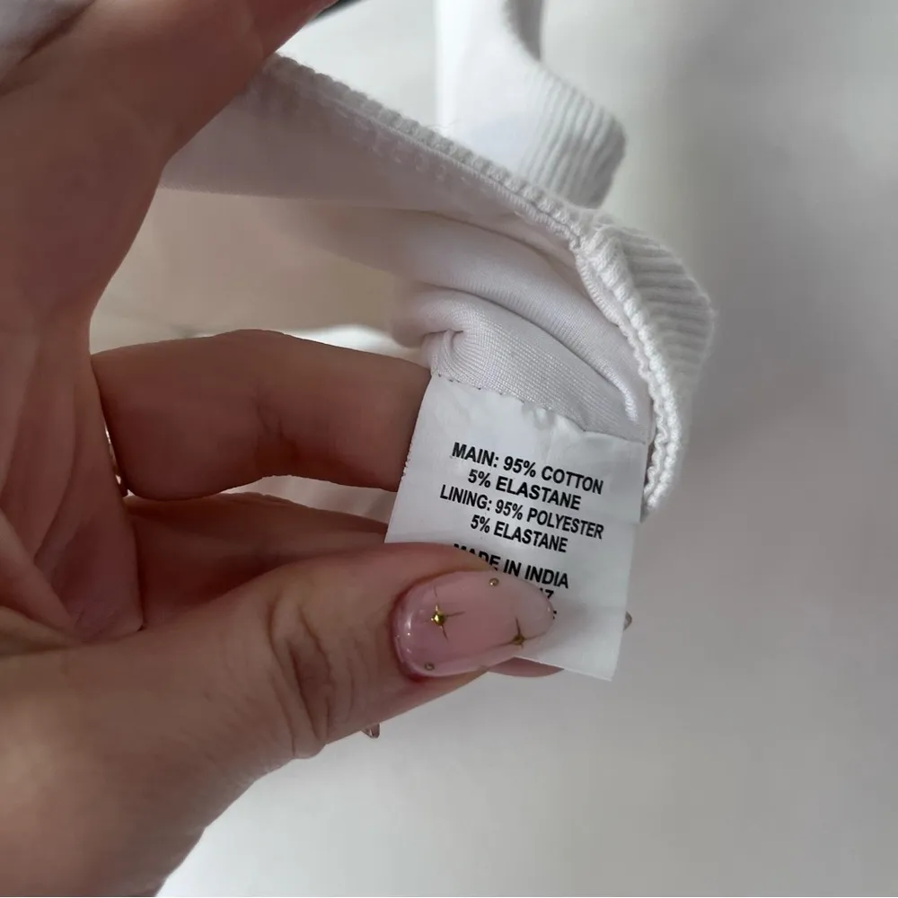 Kaeshia White Ribbed Cropped Bustier Top 4 - Image 11