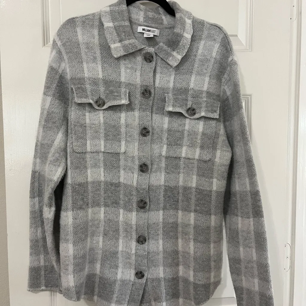 William Rast Gray Checkered Utility Jacket - Image 9