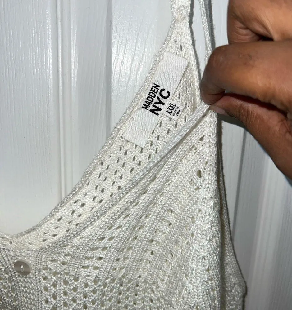 NWT Madden NYC Cropped Crochet Fringed Tank Top Sz XXXL - Image 3