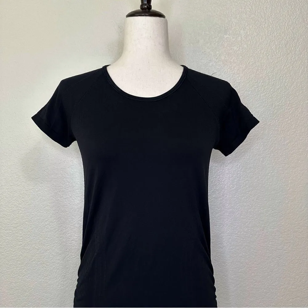 Athleta Black Longline Ruched Maternity Workout Top - Image 2