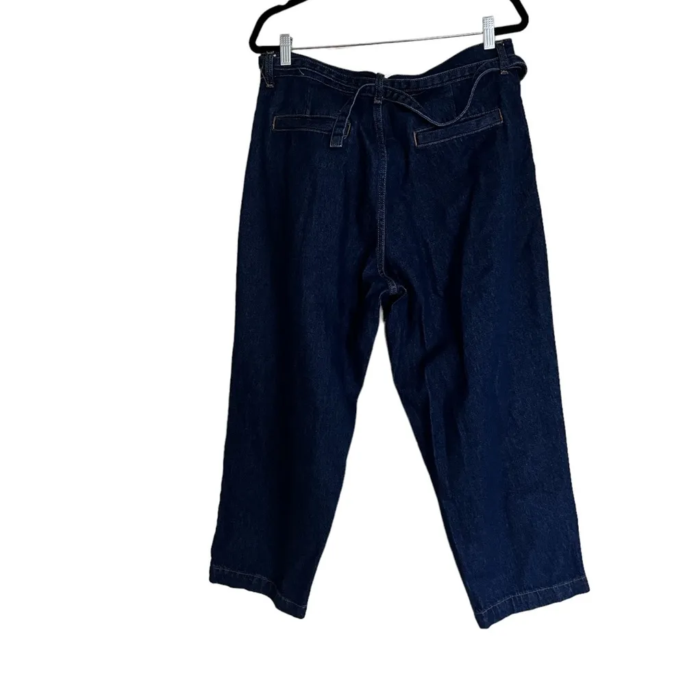 NWT ZARRA BLOGGERS FAV WIDE LEG SLOUCHY RELAX FIT HIGH WAISTED BELTED JEANS - Image 4