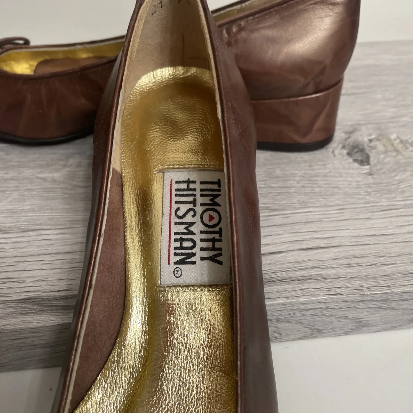 Timothy Hitsman Indulge made in Spain Leather 5 1/2 M Women's‎ NEW Brown Size 5.5 - Image 5