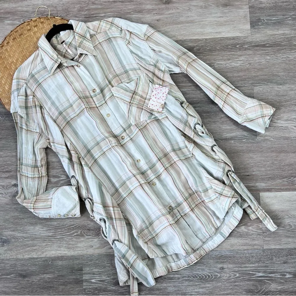 Nwt free people nordic day plaid top‎ - Image 3