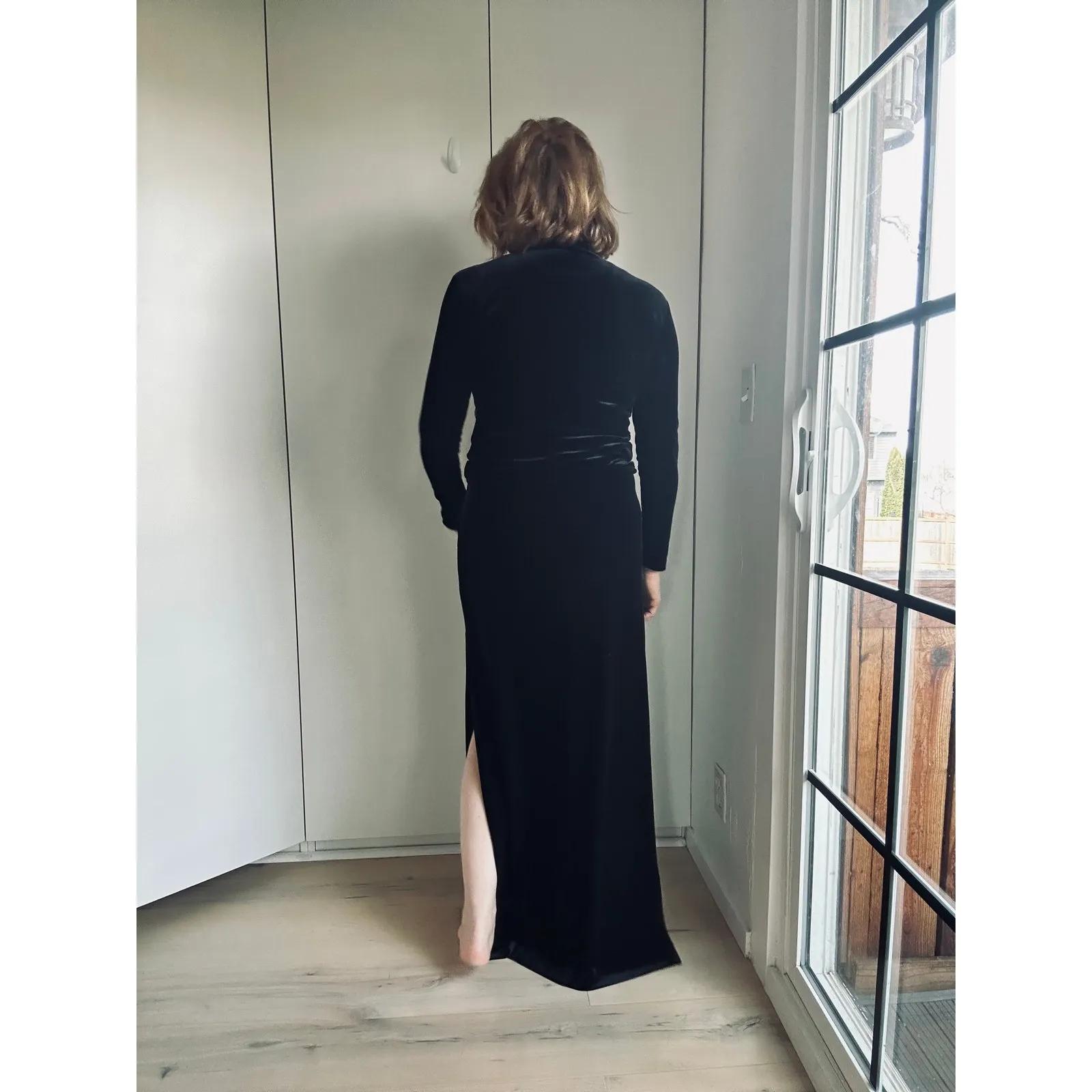 Vintage Tadashi Formal Black Velvet Maxi Skirt/Top Size S Gothic Vampy - Image 5