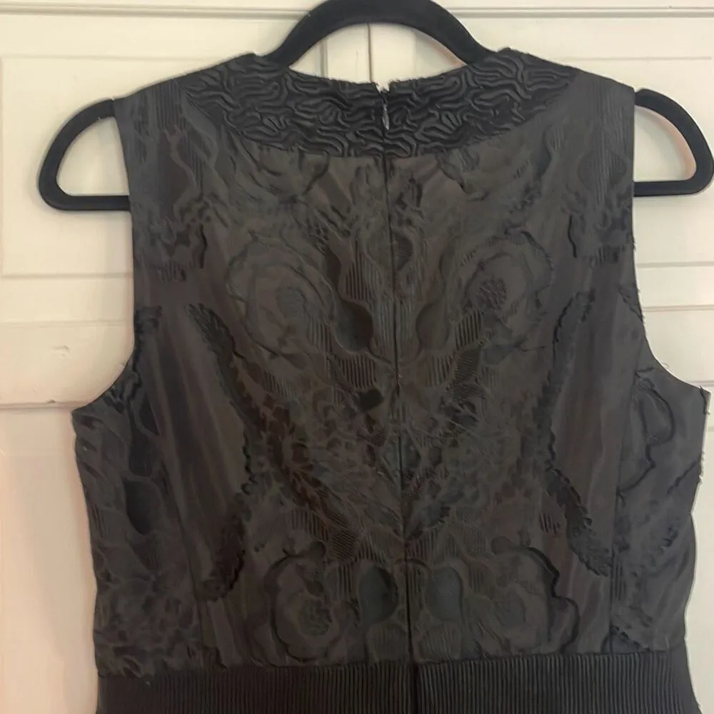 Proenza Schouler Black Brocade floral sheath dress size 6 - Image 8