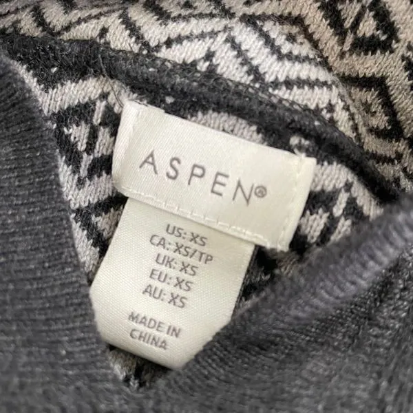 Aspen Ski Hoodie Sweater Charcoal Grey XS Gray - Image 4