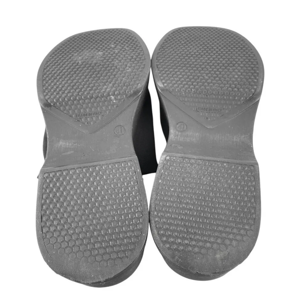 Steve Madden Slinky Black Open Toe Slip On Platform Wedge Sandals Size 41 US10.5 - Image 4