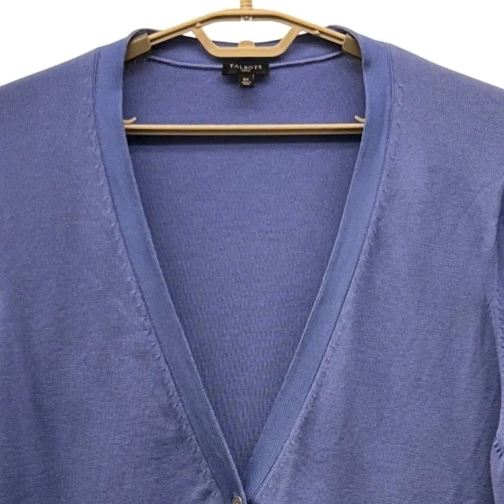 Talbots Cardigan Sweater Blue 3X - Image 3