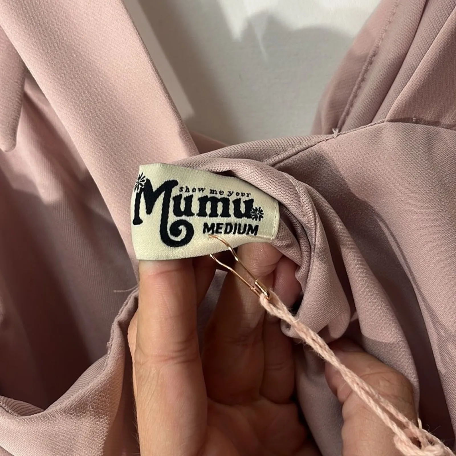 NWT Show Me Your Mumu Rose Crepe Mermaid Barcelona Ruffle Gown High Low Medium - Image 11