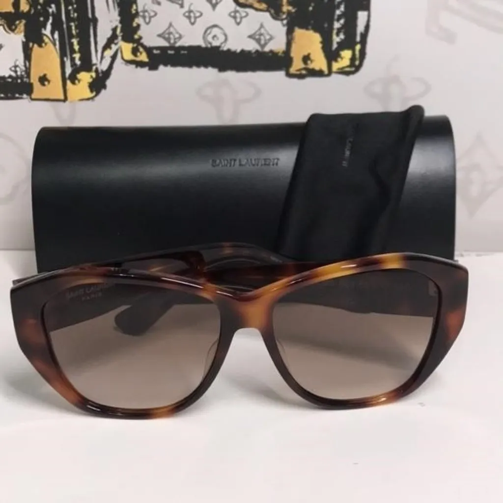 New Authentic Saint Laurent Havana SLM8 003 Sunglasses - Image 3