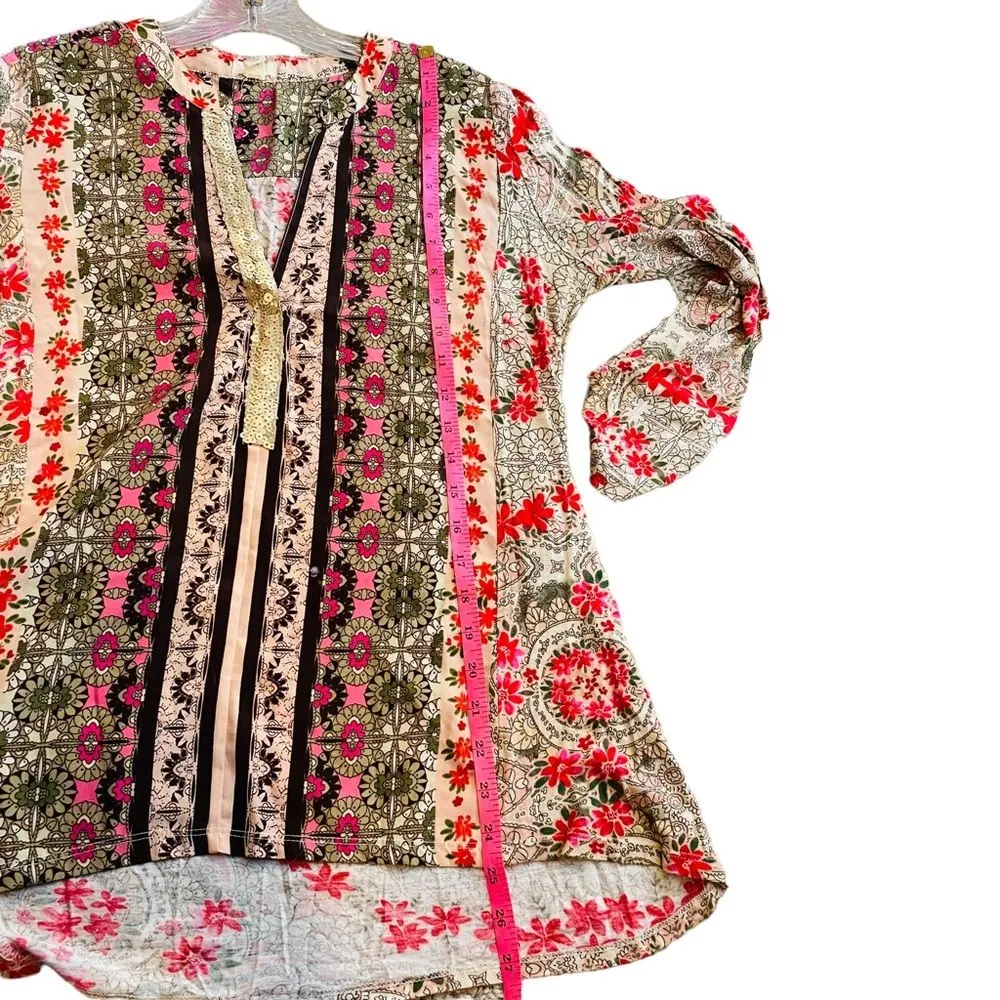 Anthropologie Tiny Devas Popover Tunic Size S‎ Paisley Sequin Blouse Multicolor - Image 10