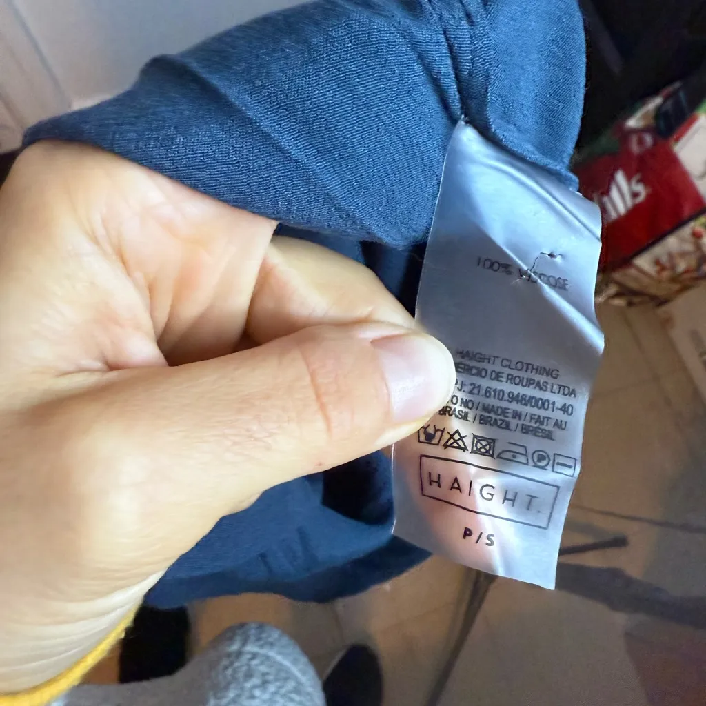 Haight Deep Teal Short Sleeve Long Line Open Front Duster Cardugan Blue - Image 5