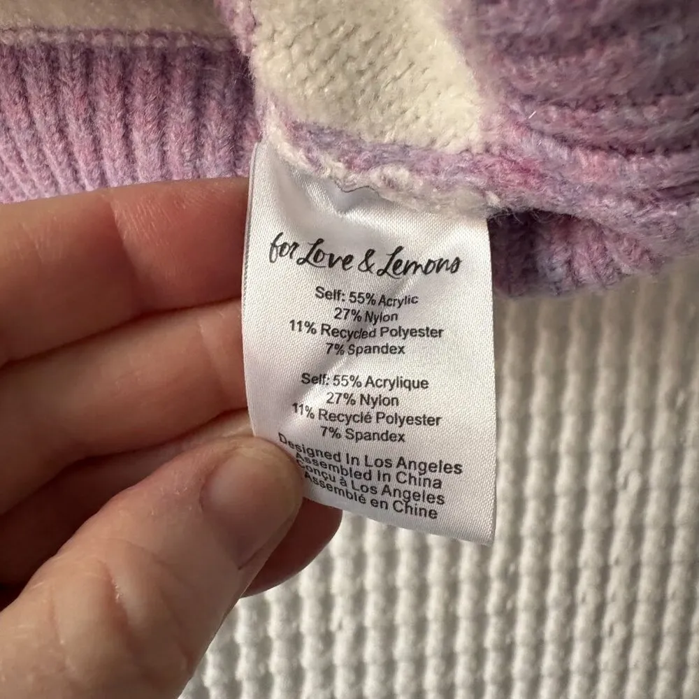 For Love & Lemons medium Maud cropped striped sweater vest NWT coquette - Image 4