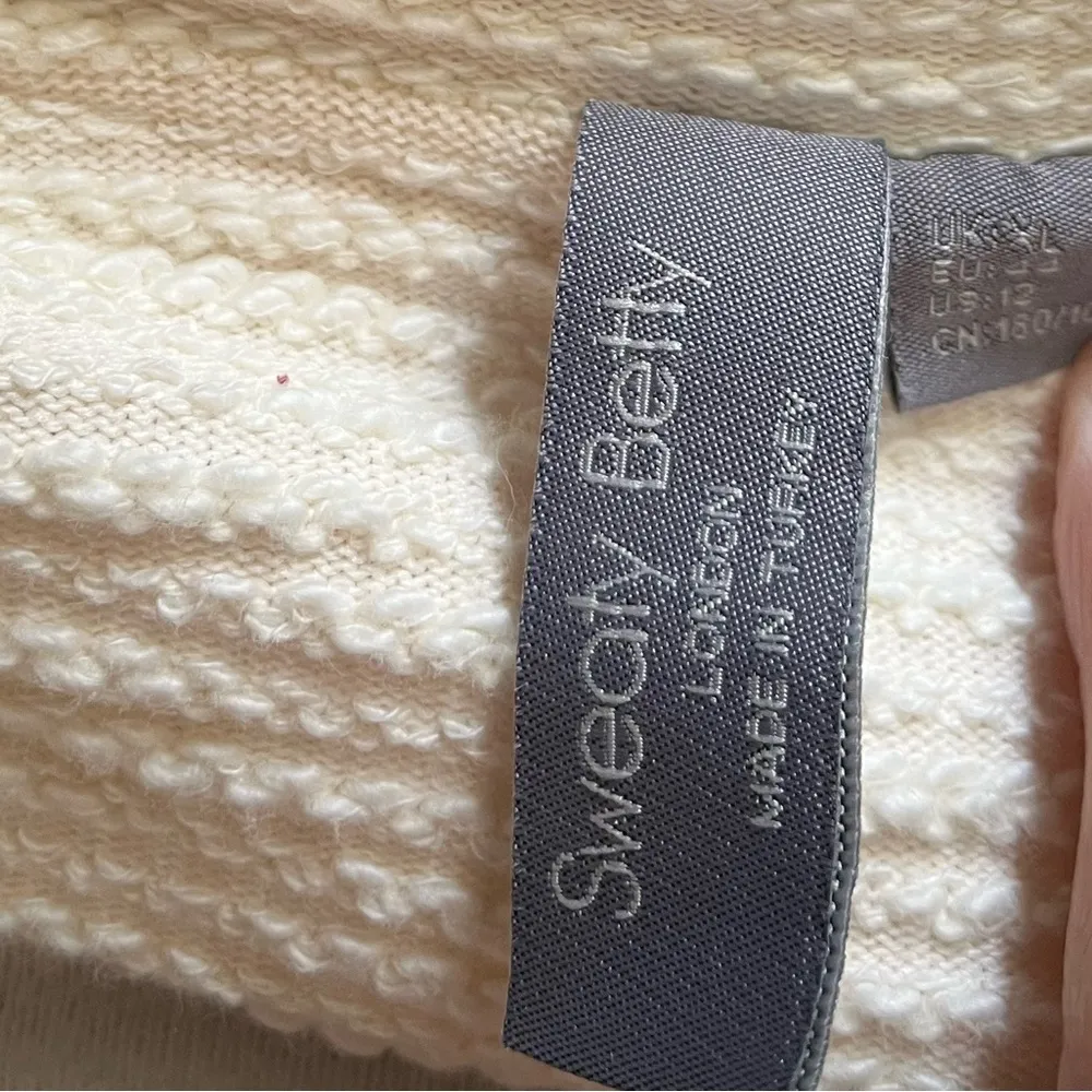 Sweaty Betty Rest Up Half Zip Pullover Top Textured cream xl - Image 9